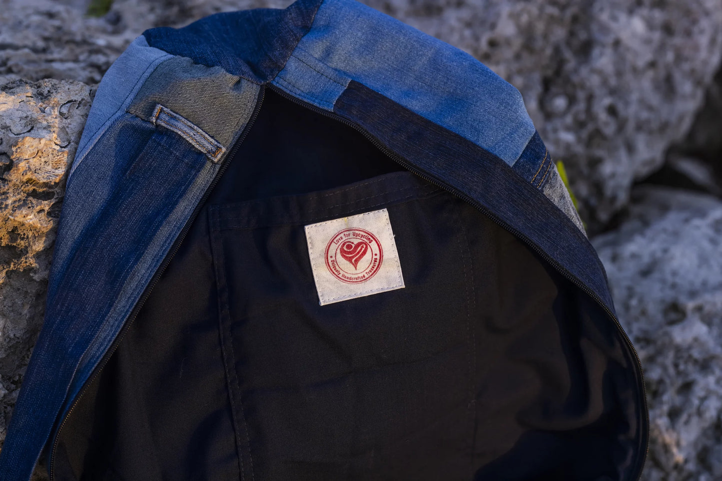 Denim Chest Upcycled Yoga Mat Bag